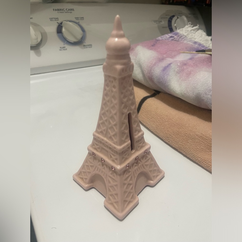 Pink Eiffel Tower Coin Bank